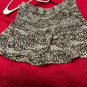 Leopard Print Mini Skirt